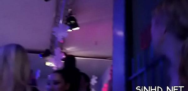  Wild and raucous pole party